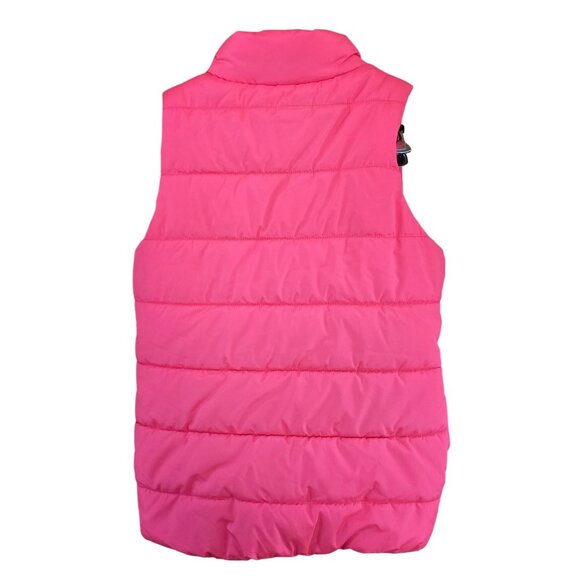 Puma jr Womens Pink Puffer Vest S Lightweight Sleeveless Jacket boho warm fairy - Picture 2 of 5